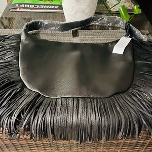 BEAUTIFUL BLACK FRINGE HOBO BAG BRAND NEW!!!